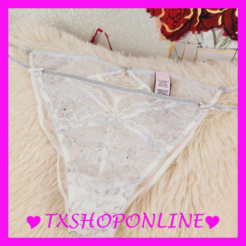 💗👙Victoria's Secret Ice Angel Fashion Show Embellished String Bikini 👙💗NWT